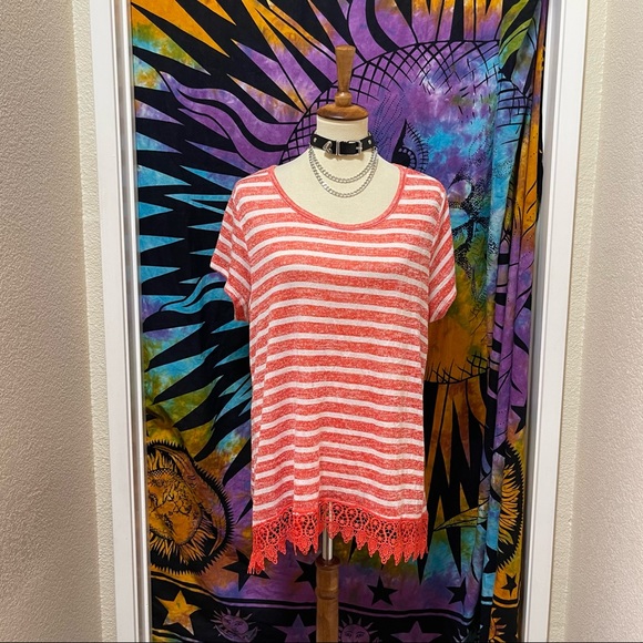 🌈 Lovely orange striped shirt - Picture 2 of 11